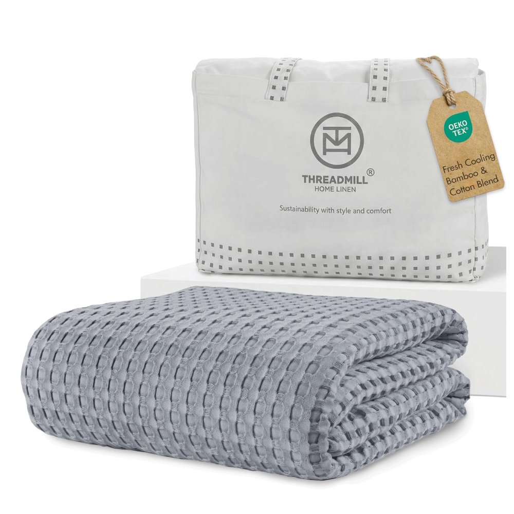 Threadmill Cooling Waffle Blanket King Size